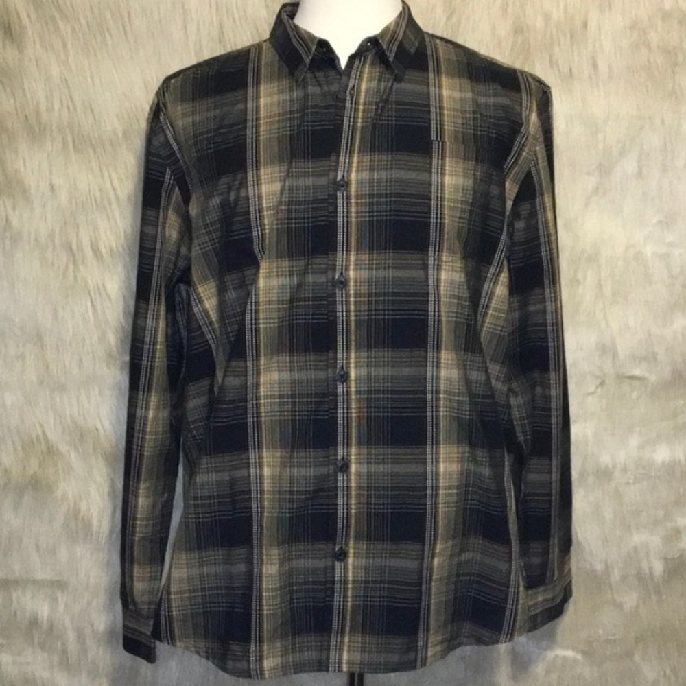 Prana Organic Cotton Casual Button Front Shirt XL